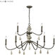 French Connection 9 Light 42 inch Malted Rust with Natural Chandelier Ceiling Light