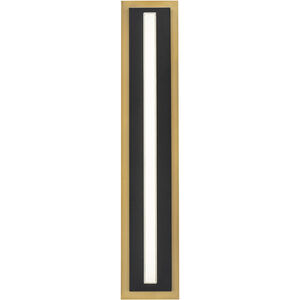 Lyrikal 1 Light Black with Aged Brass ADA Wall Sconce Wall Light in 2700K