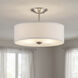 Shailene 3 Light 14 inch Brushed Nickel Semi Flush Light Ceiling Light