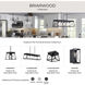 Briarwood 5 Light 38 inch Textured Black Linear Chandelier Ceiling Light