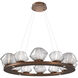 Mesa LED Burnished Bronze Chandelier Ceiling Light, Ring