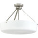 Lieon 3 Light 21 inch Brushed Nickel Convertible Pendant Ceiling Light
