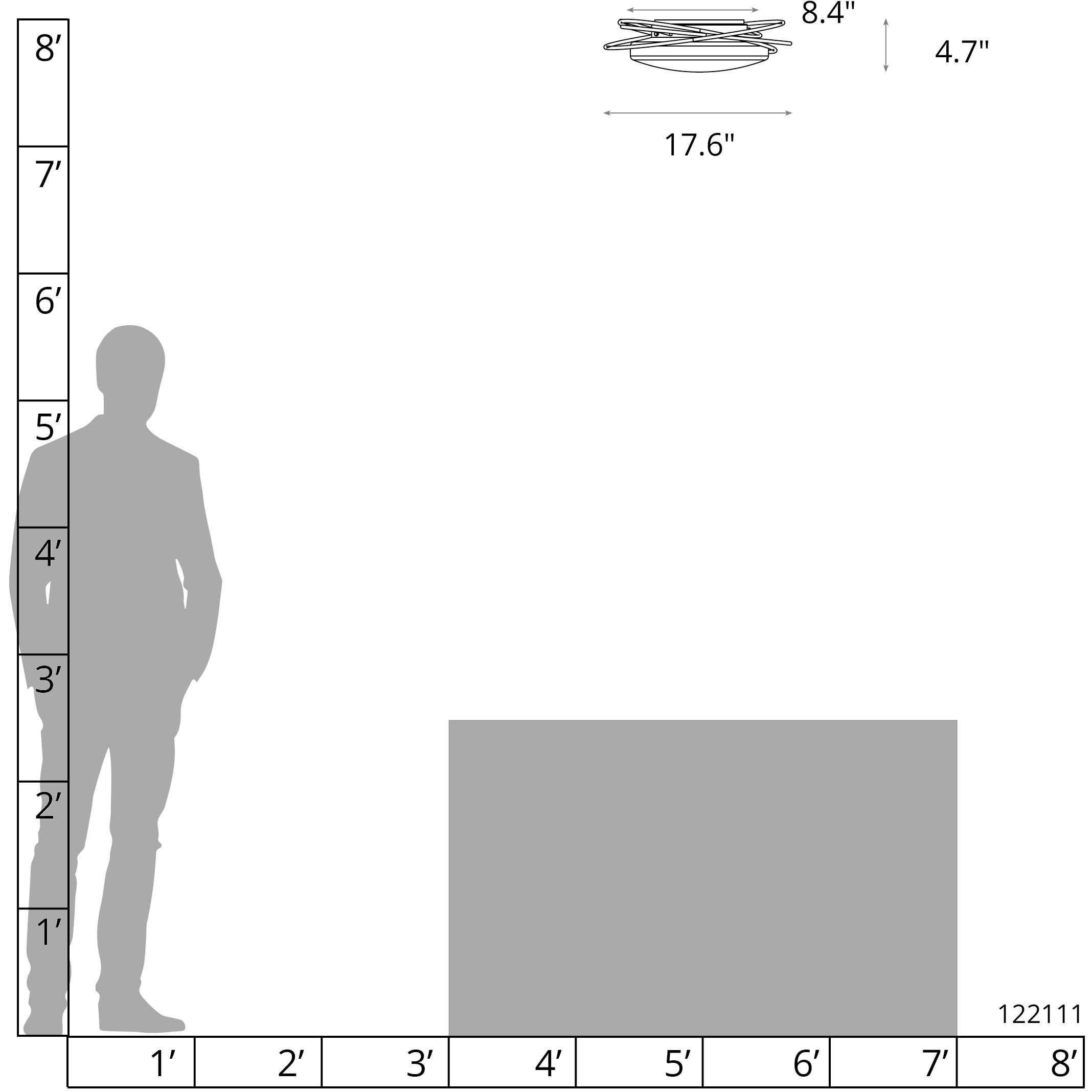 Nova LED 17.6 inch Bronze Flush Mount Ceiling Light