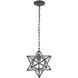 Moravian Star 1 Light 9 inch Oil Rubbed Bronze Mini Pendant Ceiling Light
