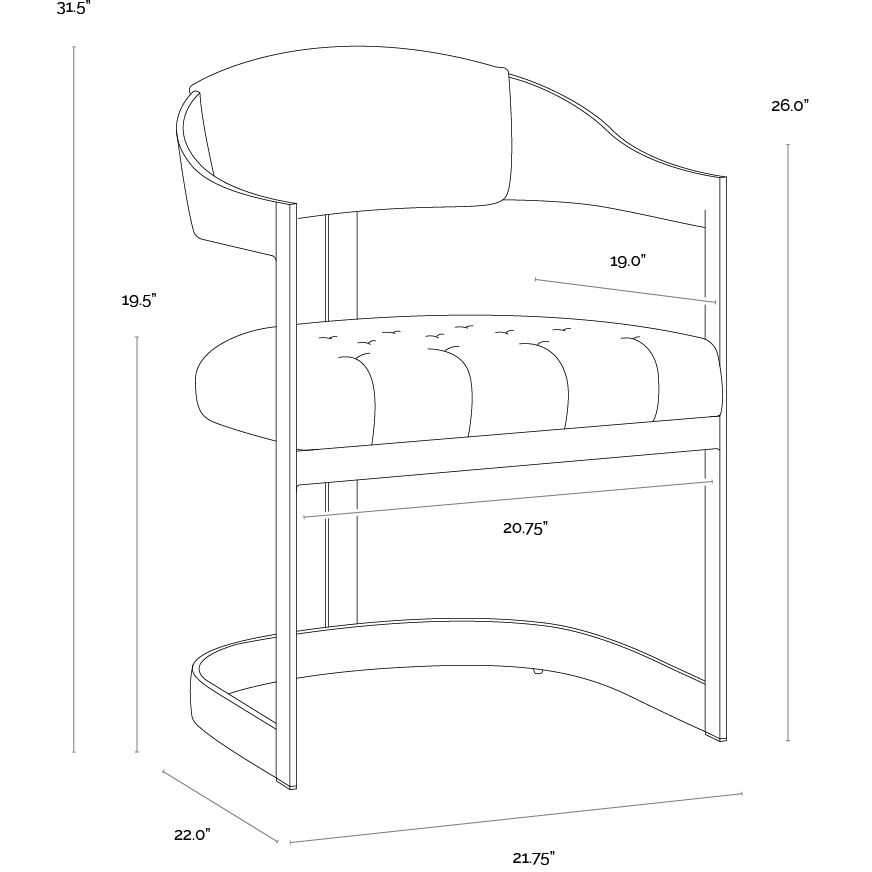 Beaumont Antique Brass / Cantina Black Dining Armchair