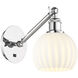 Ballston White Venetian 1 Light 6 inch Polished Chrome Sconce Wall Light