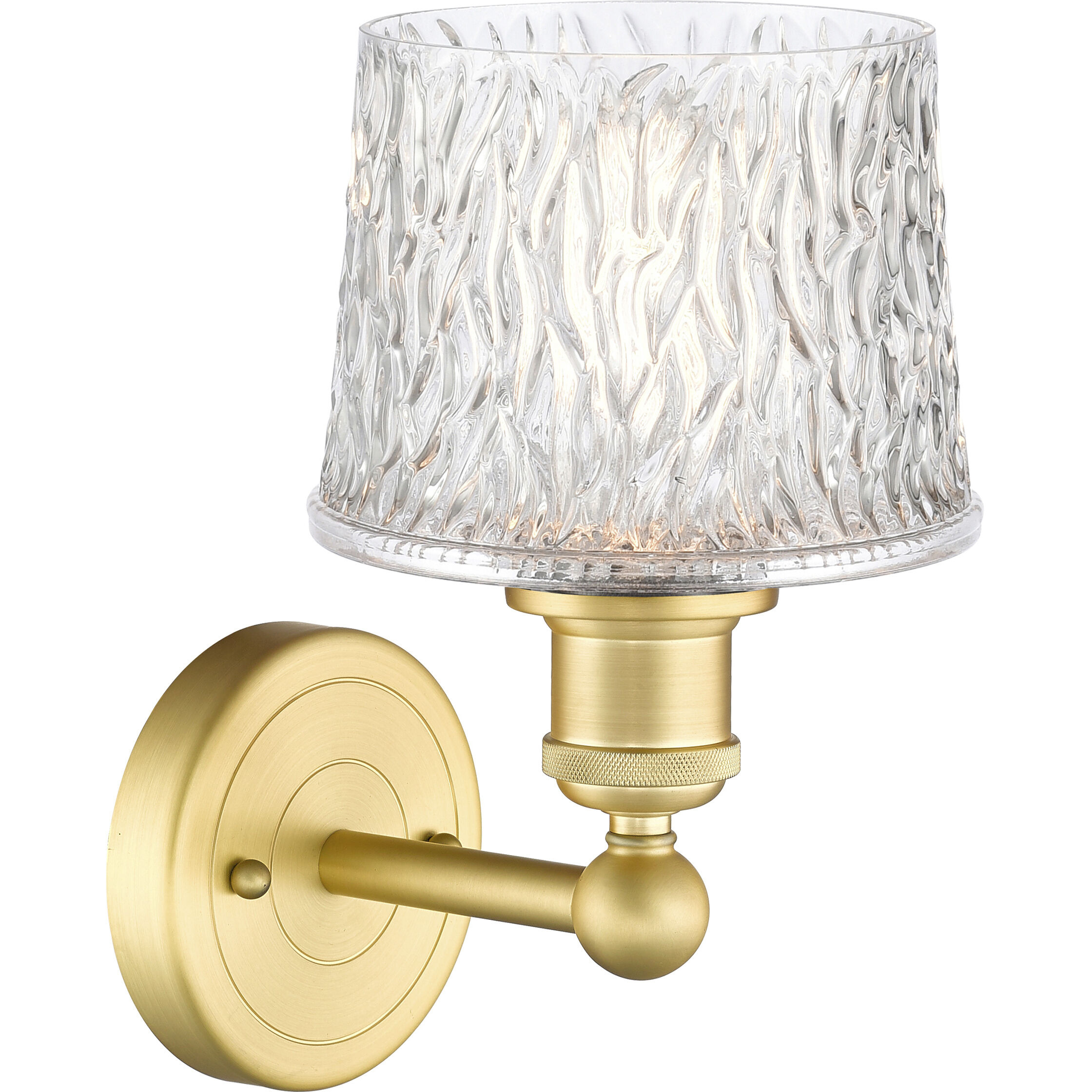 Niagra 1 Light 6.5 inch Satin Gold Sconce Wall Light in Clear Glass