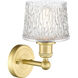 Niagra 1 Light 6.5 inch Satin Gold Sconce Wall Light in Clear Glass