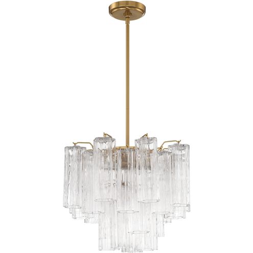 Addis 4 Light 17.75 inch Aged Brass Chandelier Ceiling Light in Clear