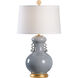Wildwood 32 inch 100 watt Slate Gray Crackle Glaze Table Lamp Portable Light