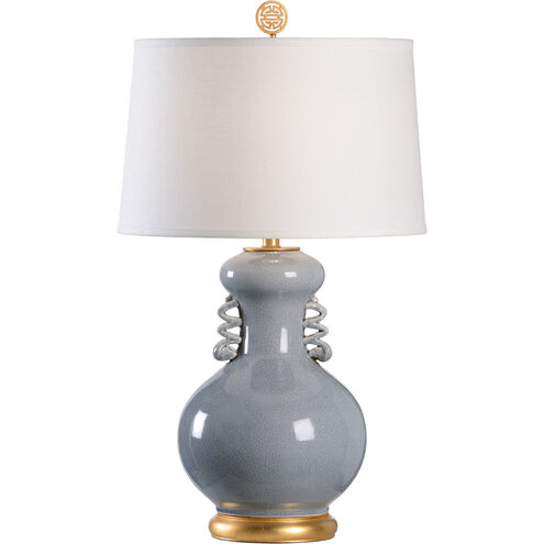 Wildwood 32 inch 100 watt Slate Gray Crackle Glaze Table Lamp Portable Light