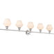 Gene 5 Light 47 inch Chrome Wall sconce Wall Light