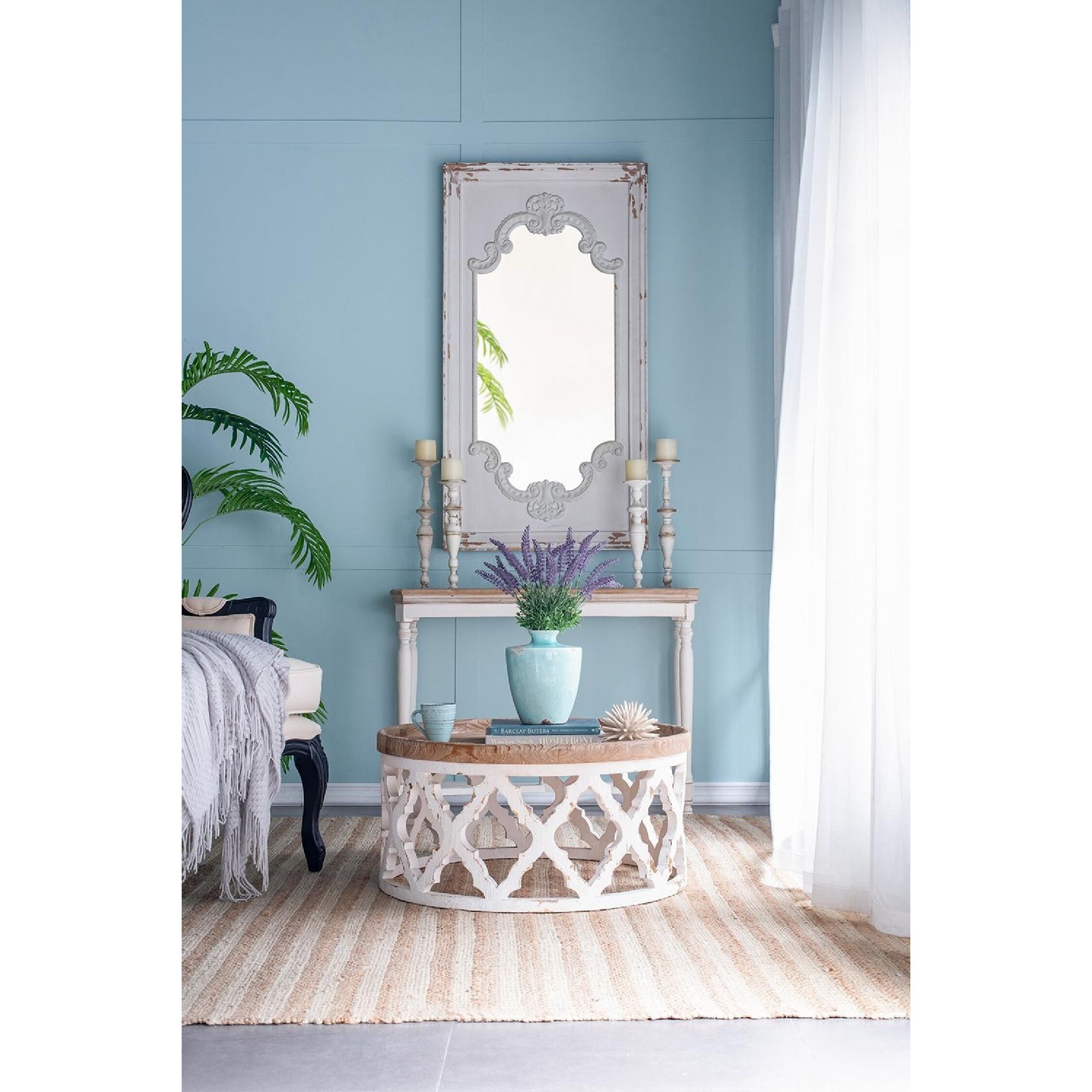 Anita 32 X 31.9 inch Natural/White Coffee Table