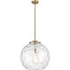 Ballston Athens Water Glass 1 Light 18 inch Antique Brass Pendant Ceiling Light
