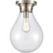 Genesis 1 Light 9.88 inch Polished Chrome Flush Mount Ceiling Light