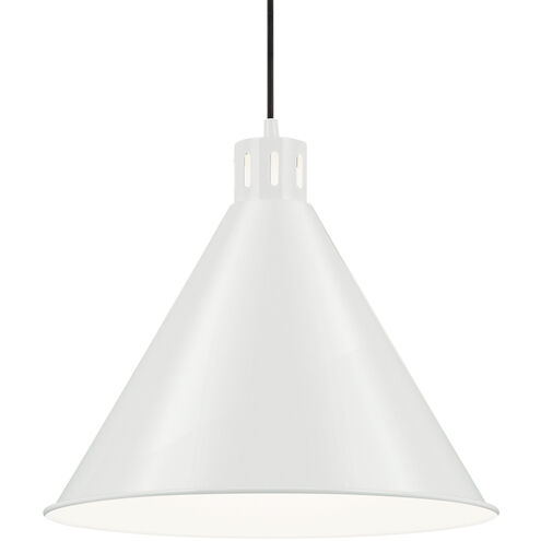 Zailey 1 Light White Pendant Ceiling Light