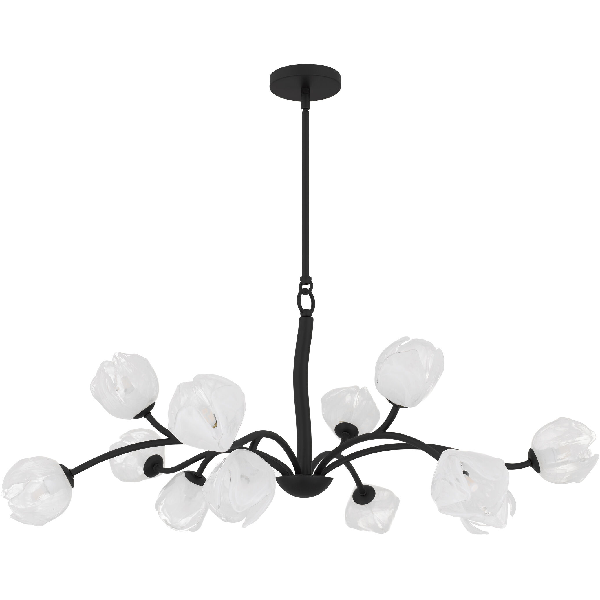 Walker 12 Light 40 inch Matte Black Chandelier Ceiling Light