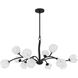 Walker 12 Light 40 inch Matte Black Chandelier Ceiling Light