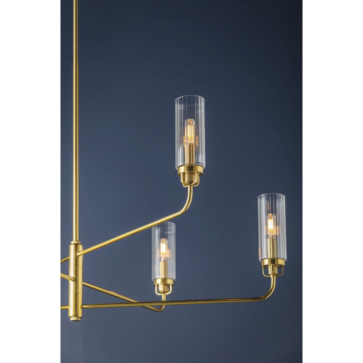 Halifax 6 Light 48 inch Aged Brass Chandelier Ceiling Light