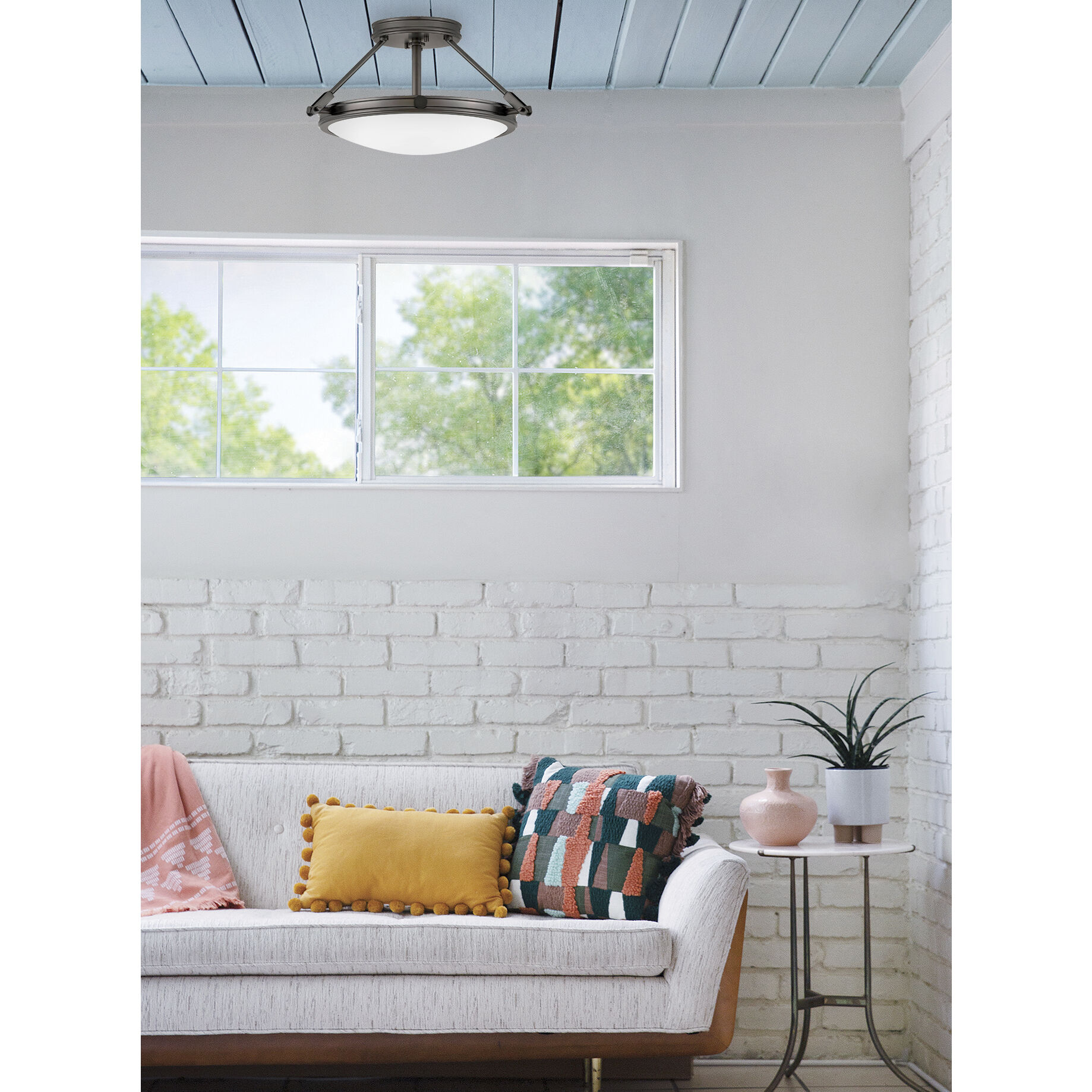 Collier 3 Light 16.5 inch Black Oxide Indoor Semi-Flush Mount Ceiling Light