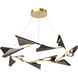 Plume LED 49.1 inch Modern Brass and Oil Rubbed Bronze Pendant Ceiling Light in Modern Brass/Oil Rubbed Bronze