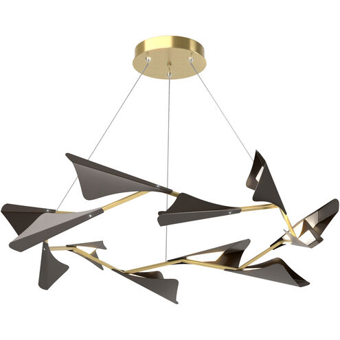 Plume LED 49.1 inch Modern Brass and Oil Rubbed Bronze Pendant Ceiling Light in Modern Brass/Oil Rubbed Bronze