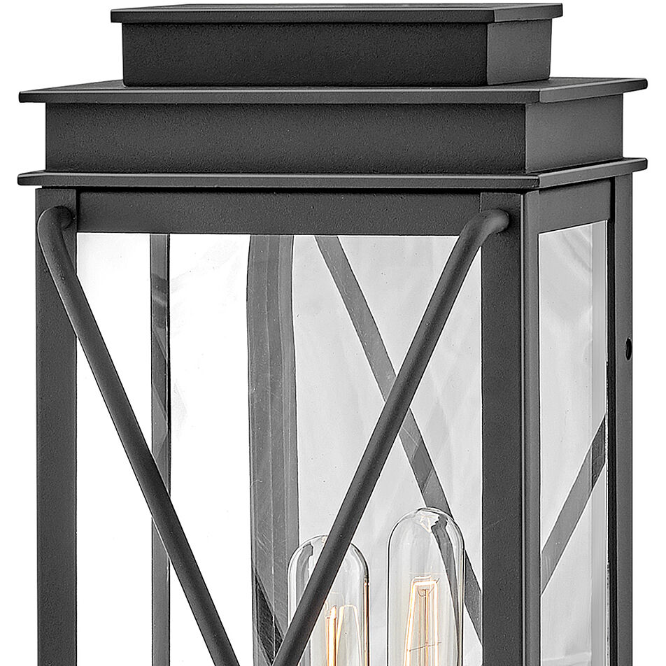 Montecito Outdoor Wall Mount Lantern in Museum Black