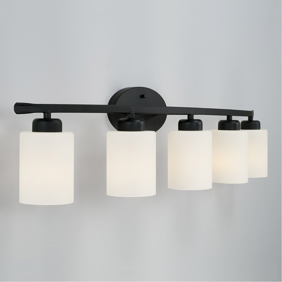 Dixon 5 Light 37 inch Matte Black Vanity Light Wall Light