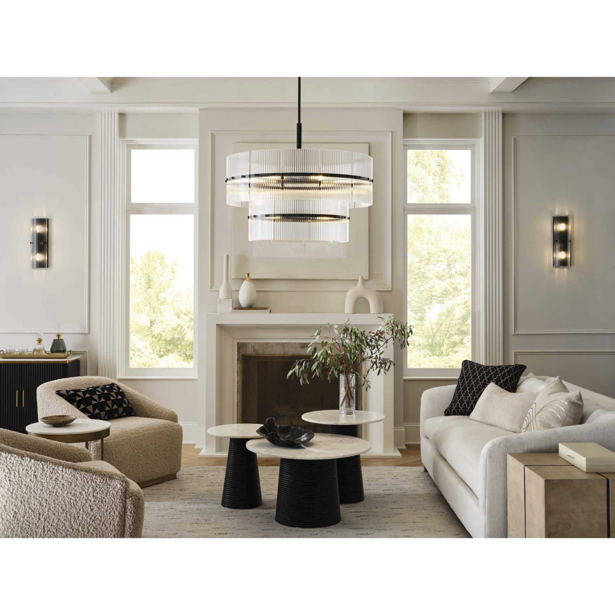 Seville 9 Light 37.87 inch Matte Black Chandelier Ceiling Light, Design Series