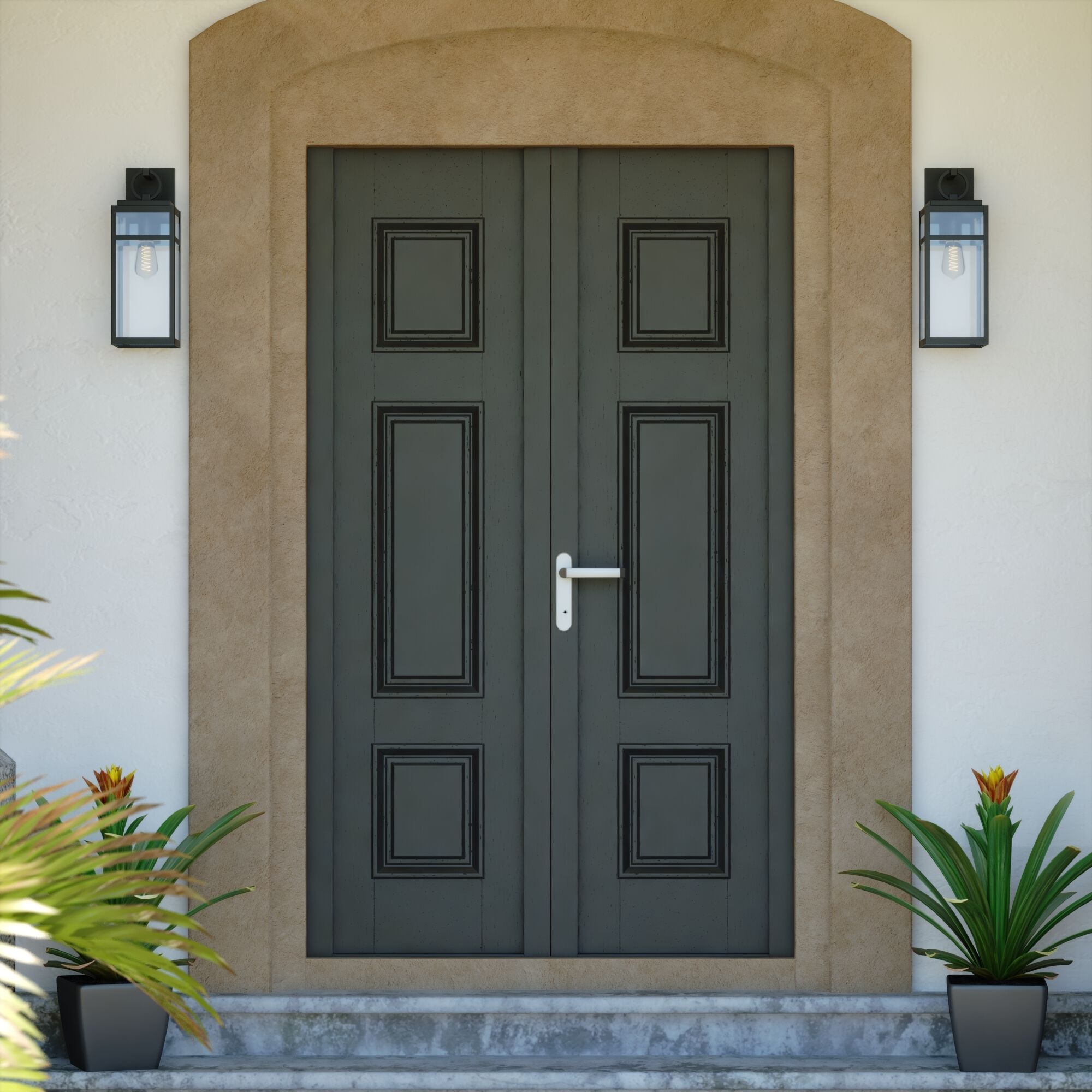 Hubbard LED 17.75 inch Textured Black Outdoor Wall