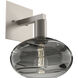 Coppa 1 Light 8 inch Beige Silver Indoor Sconce Wall Light in Metallic Beige Silver, Coppa Smoke
