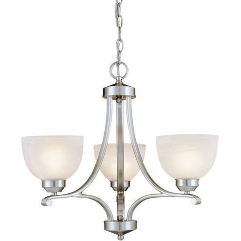 Paradox 3 Light 23 inch Brushed Nickel Mini Chandelier Ceiling Light