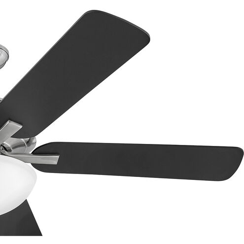 Metro Illuminated 52 inch Brushed Nickel with Matte Black, Silver Blades Fan