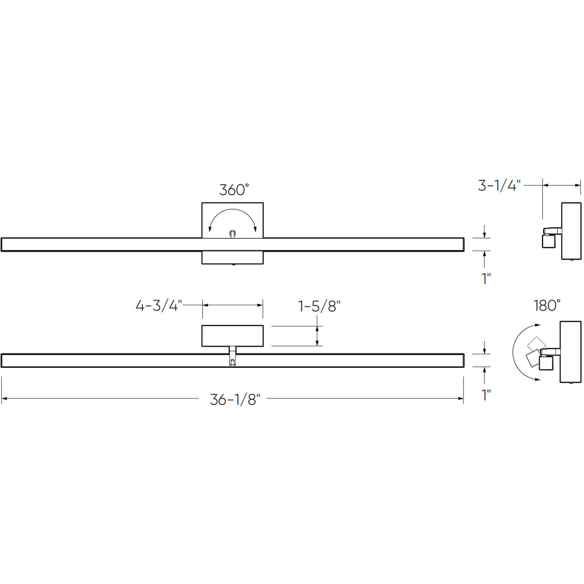 Portrait 1 Light 37.2 inch White Wall Vanity Light Wall Light