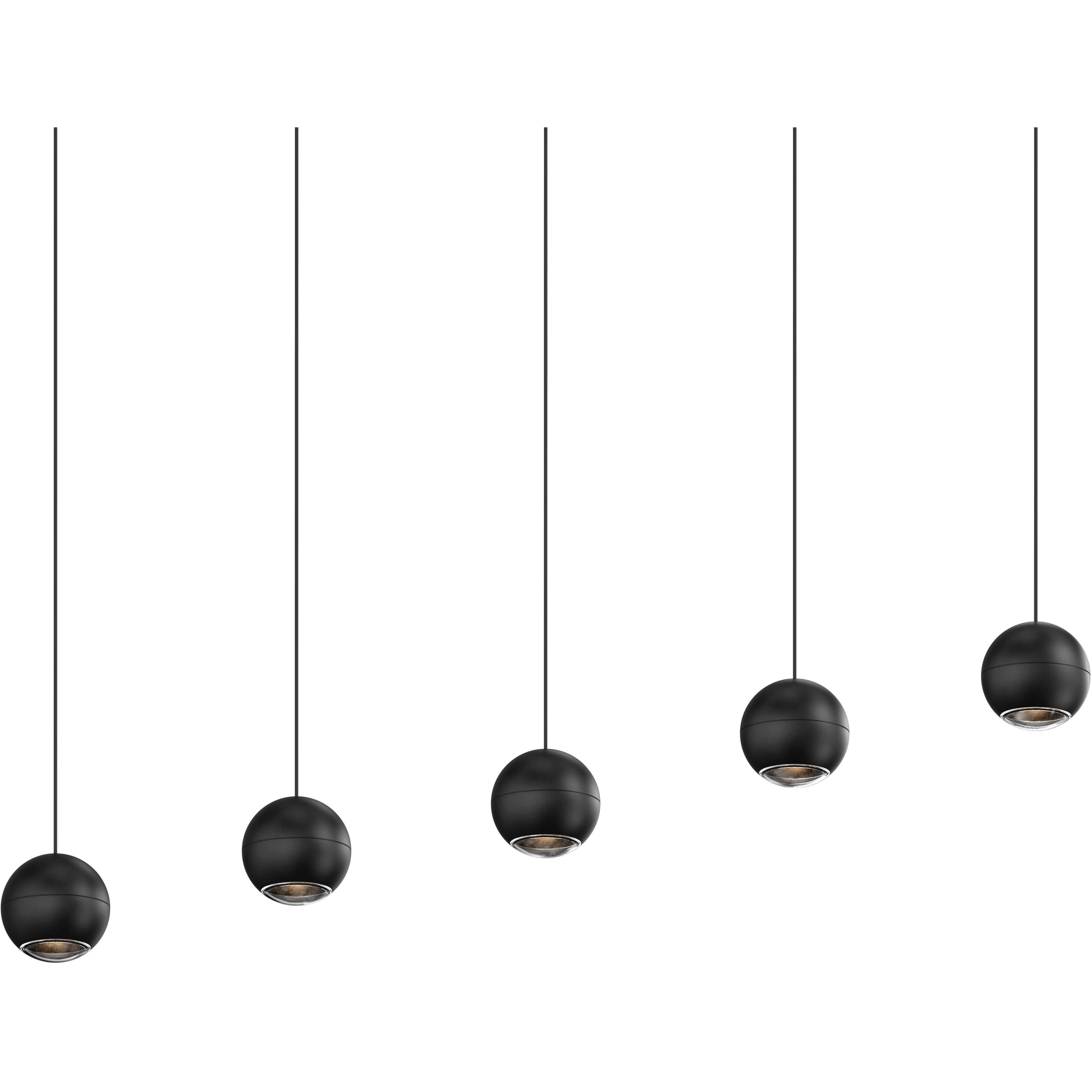 Hemisphere LED 15 inch Textured Black Pendant Ceiling Light