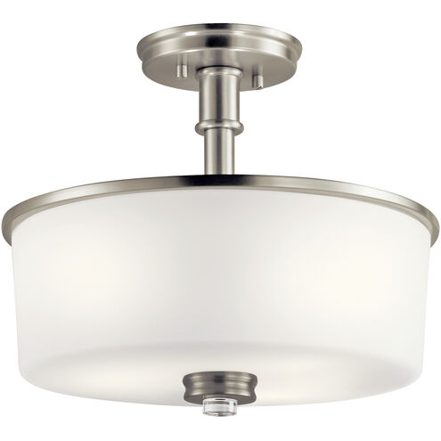 Joelson 3 Light 14 inch Brushed Nickel Semi Flush Light Ceiling Light in Incandescent