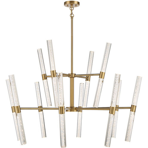 Arlon LED 44 inch Warm Brass Chandelier Ceiling Light