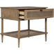 Coast 25.75 X 23 inch Soft Oak Stain and Dark Gunmetal Side Table