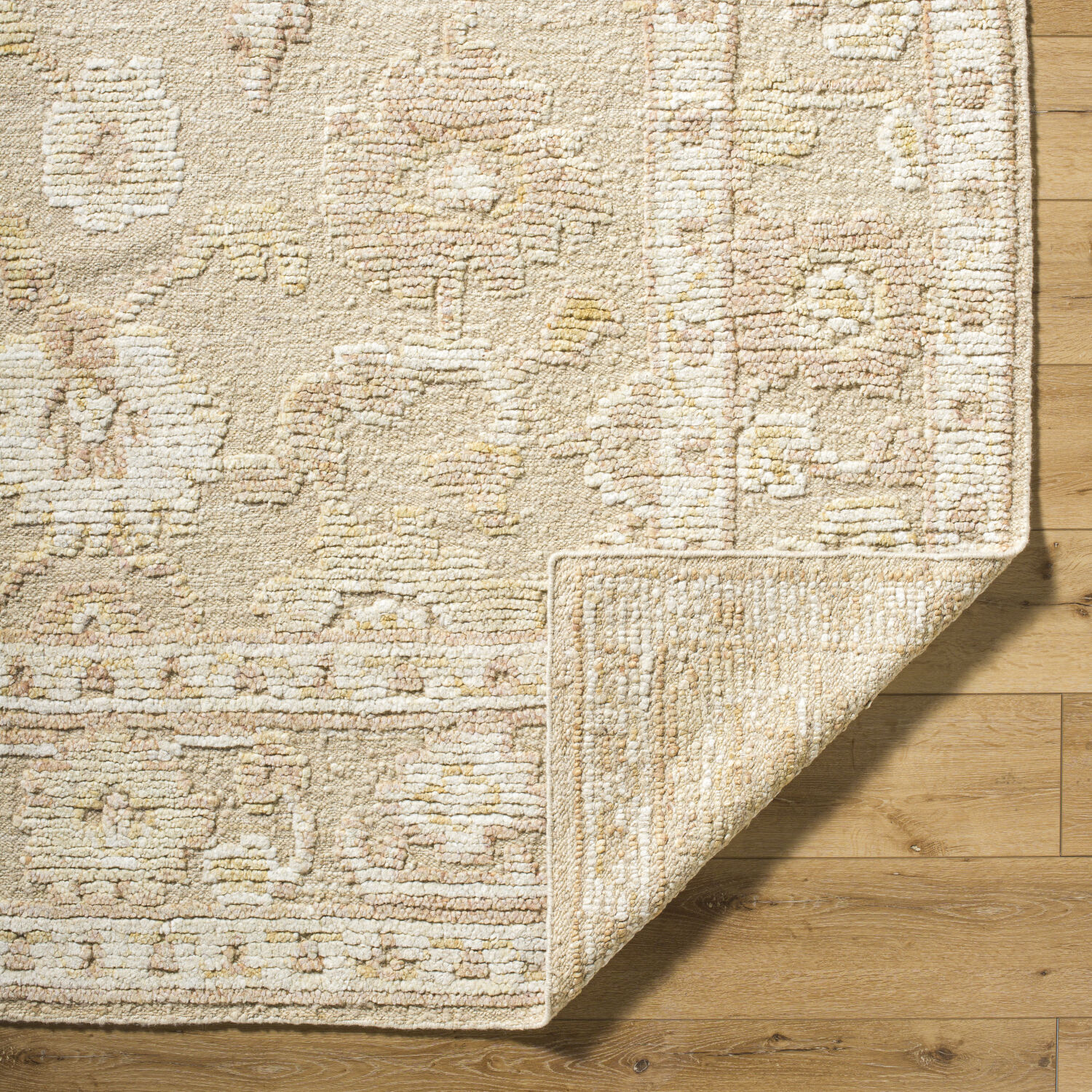 Leros 144 X 108 inch Pearl / Natural / Khaki / Ash Handmade Rug in 9 x 12