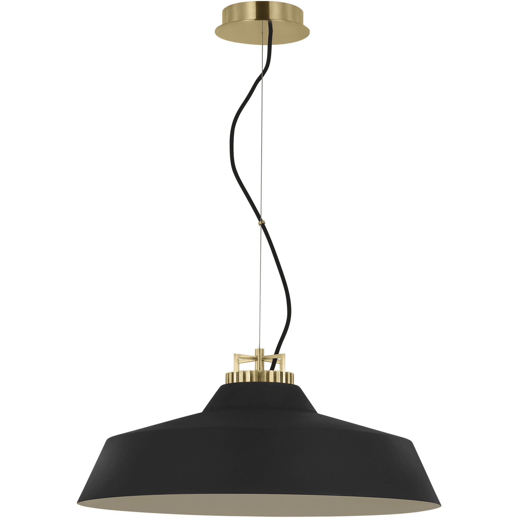 Sean Lavin Forge LED 24 inch Natural Brass Line-Voltage Pendant Ceiling Light in Nightshade Black