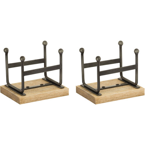 Farmstead Antique Zinc with Natural Napkin Holder