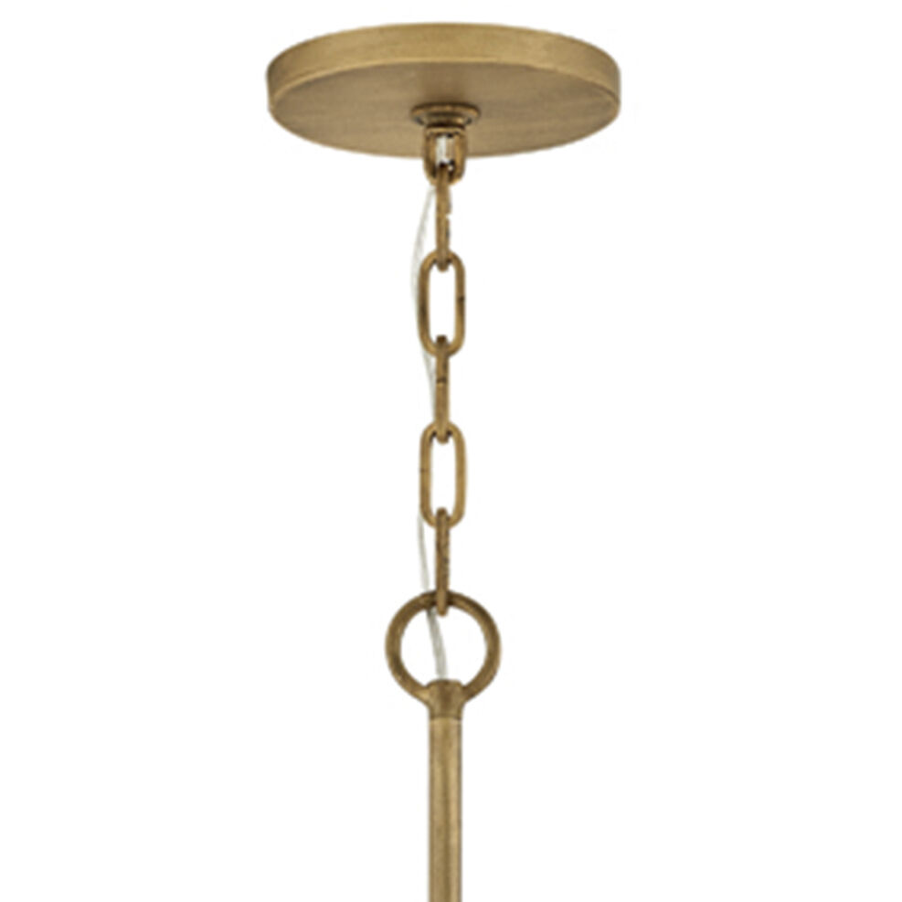 Raffi LED 52 inch Burnished Gold Chandelier Ceiling Light, Linear & Oval