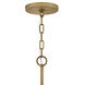 Raffi LED 52 inch Burnished Gold Chandelier Ceiling Light, Linear & Oval