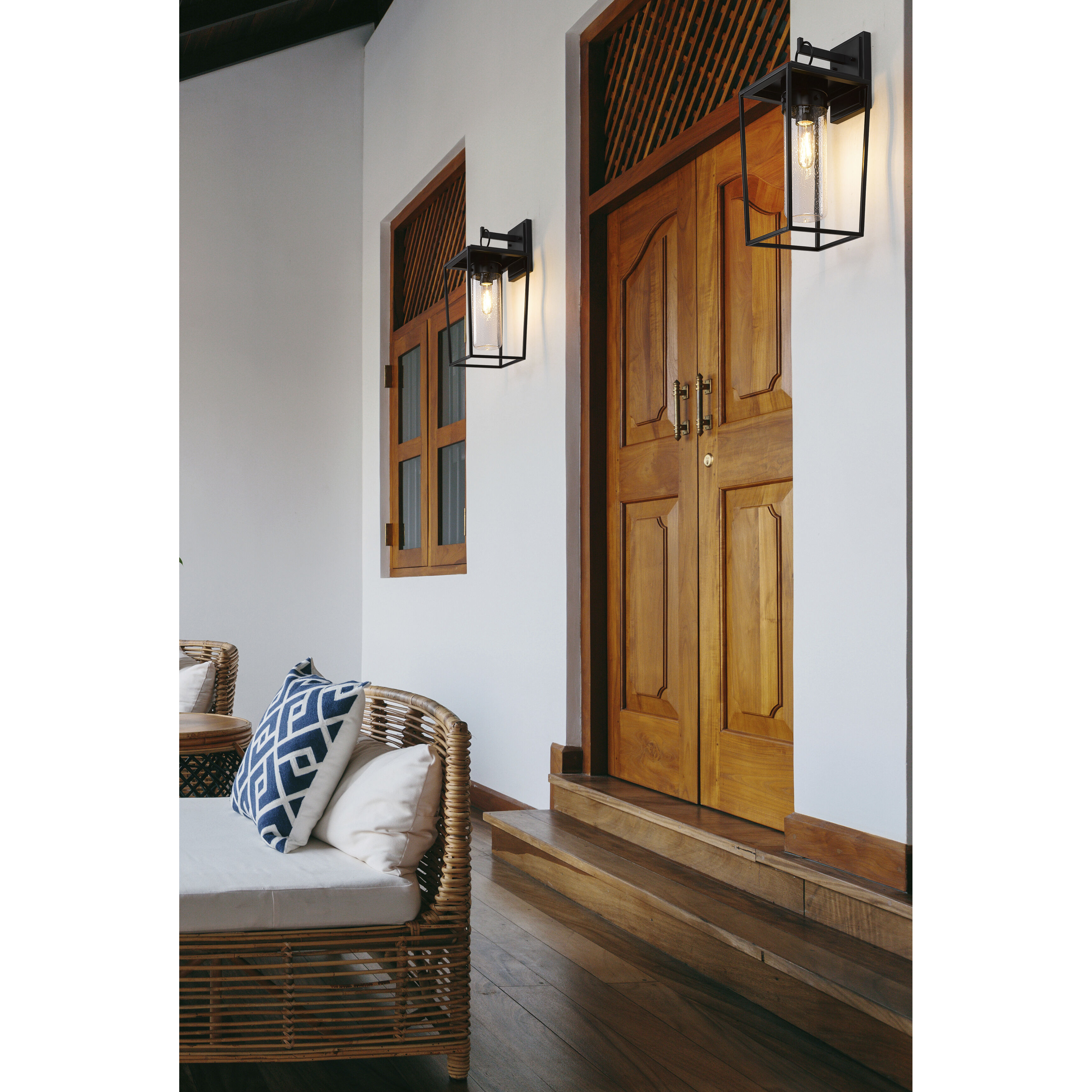 Sheridan 1 Light 18 inch Black Outdoor Wall Light