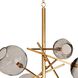 Molten 6 Light 43.5 inch Natural Brass Chandelier Ceiling Light
