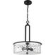 Collins 3 Light 17.75 inch Flat Black Pendant Ceiling Light