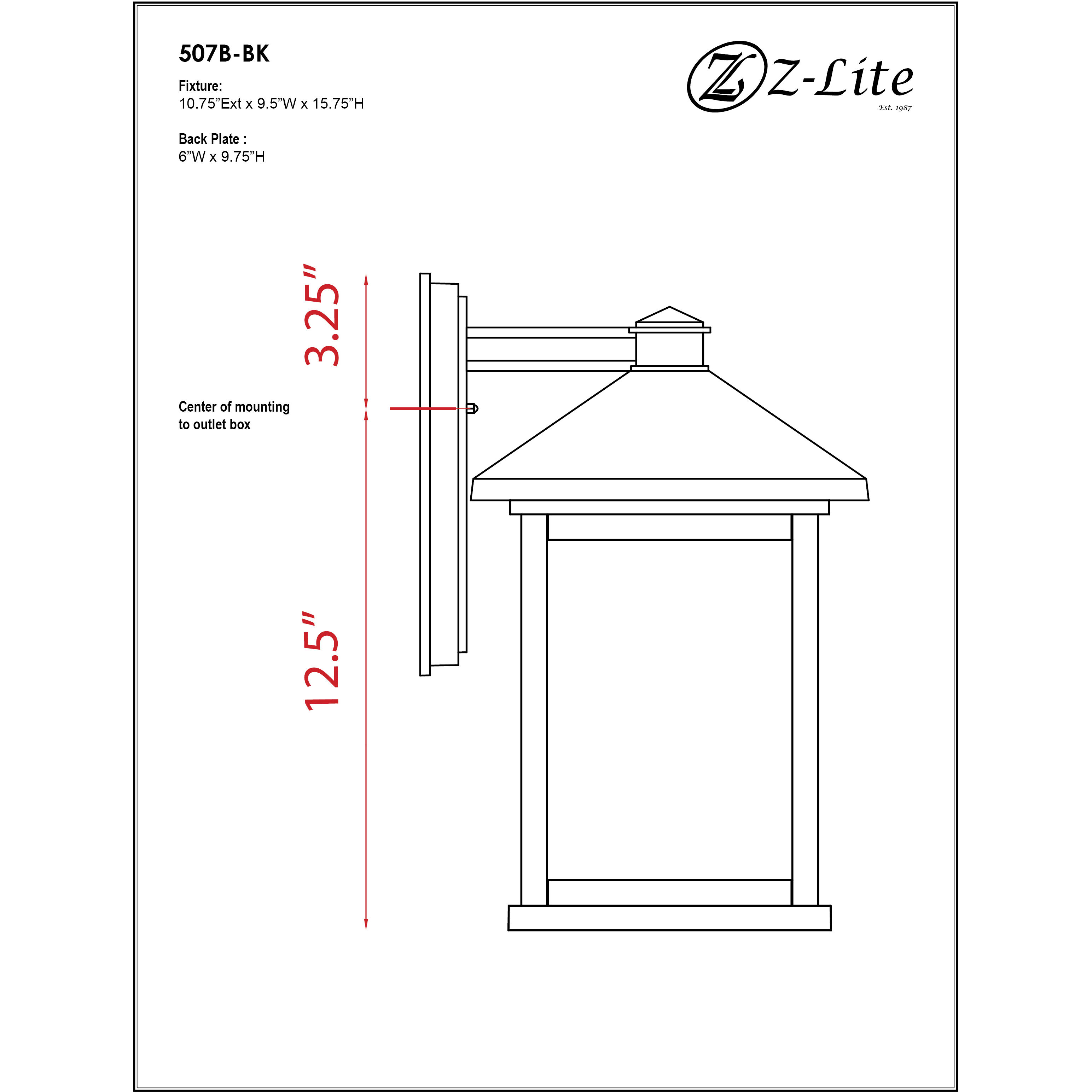 Holbrook 1 Light 15.75 inch Black Outdoor Wall Light in White Seedy Glass