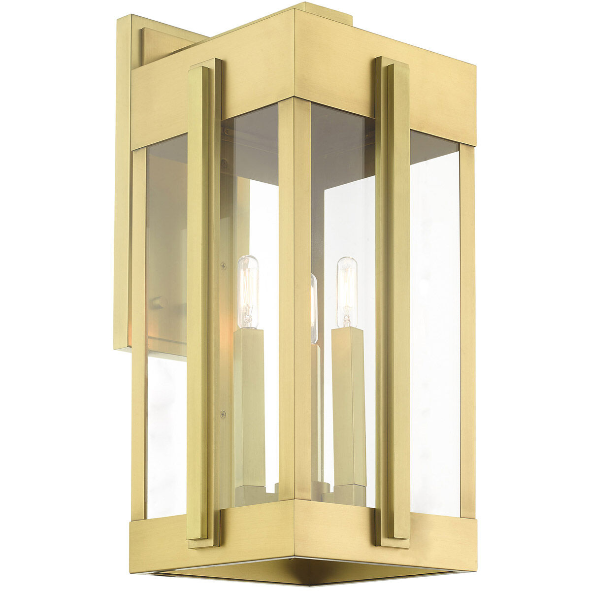 Lexington 3 Light 23 inch Natural Brass Outdoor Wall Lantern