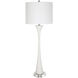 Fountain 34 inch 150.00 watt Granulated White Marble and Crystal Buffet Lamp Portable Light