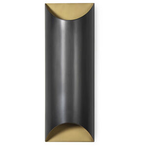 Meyer 2 Light 6.25 inch Blackened Brass and Natural Brass Wall Sconce Wall Light